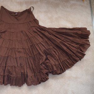Brown Midi Skirt